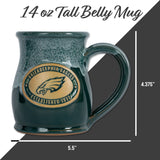 Philadelphia Eagles 14-oz Two-Tone Tall Belly Mug, Handmade Large Ceramic Coffee Mug With Team Logo, Premium Deneen Pottery Made in USA