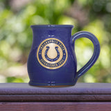 Indianapolis Colts 14-oz Two-Tone Tall Belly Mug, Handmade Large Ceramic Coffee Mug With Team Logo, Premium Deneen Pottery Made in USA