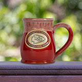 Kansas City Chiefs 14-oz Two-Tone Tall Belly Mug, Handmade Large Ceramic Coffee Mug With Team Logo, Premium Deneen Pottery Made in USA
