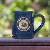 Kansas Jayhawks 14-oz Two-Tone Tall Belly Mug, Handmade Large Ceramic Coffee Mug With Team Logo, Premium Deneen Pottery Made in USA