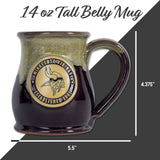 Minnesota Vikings 14-oz Two-Tone Tall Belly Mug, Handmade Large Ceramic Coffee Mug With Team Logo, Premium Deneen Pottery Made in USA