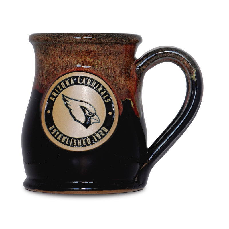 Arizona Cardinals 14-oz Two-Tone Tall Belly Mug, Handmade Large Ceramic Coffee Mug With Team Logo, Premium Deneen Pottery Made in USA