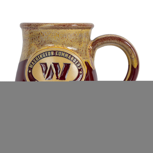 Washington Commanders 14-oz Two-Tone Tall Belly Mug, Handmade Large Ceramic Coffee Mug With Team Logo, Premium Deneen Pottery Made in USA