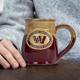 Washington Commanders 14-oz Two-Tone Tall Belly Mug, Handmade Large Ceramic Coffee Mug With Team Logo, Premium Deneen Pottery Made in USA