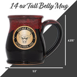Chicago Bulls 14-oz Two-Tone Tall Belly Mug, Handmade Large Ceramic Coffee Mug With Team Logo, Premium Deneen Pottery Made in USA