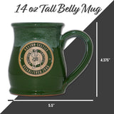 Boston Celtics 14-oz Two-Tone Tall Belly Mug, Handmade Large Ceramic Coffee Mug With Team Logo, Premium Deneen Pottery Made in USA