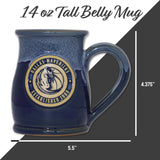 Dallas Mavericks 14-oz Two-Tone Tall Belly Mug, Handmade Large Ceramic Coffee Mug With Team Logo, Premium Deneen Pottery Made in USA