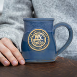 New York Islanders 14-oz Two-Tone Tall Belly Mug, Handmade Large Ceramic Coffee Mug With Team Logo, Premium Deneen Pottery Made in USA