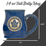 Toronto Maple Leafs 14-oz Two-Tone Tall Belly Mug, Handmade Large Ceramic Coffee Mug With Team Logo, Premium Deneen Pottery Made in USA