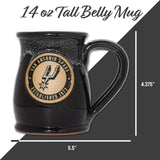 San Antonio Spurs 14-oz Two-Tone Tall Belly Mug, Handmade Large Ceramic Coffee Mug With Team Logo, Premium Deneen Pottery Made in USA