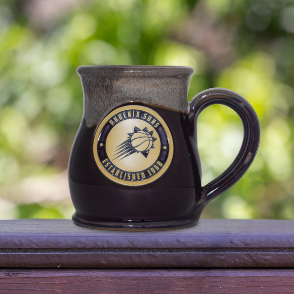 Phoenix Suns 14-oz Two-Tone Tall Belly Mug, Handmade Large Ceramic Coffee Mug With Team Logo, Premium Deneen Pottery Made in USA