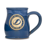 Tampa Bay Lightning 14-oz Two-Tone Tall Belly Mug, Handmade Large Ceramic Coffee Mug With Team Logo, Premium Deneen Pottery Made in USA