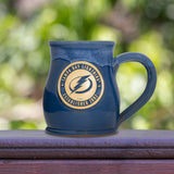 Tampa Bay Lightning 14-oz Two-Tone Tall Belly Mug, Handmade Large Ceramic Coffee Mug With Team Logo, Premium Deneen Pottery Made in USA