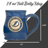 Tampa Bay Lightning 14-oz Two-Tone Tall Belly Mug, Handmade Large Ceramic Coffee Mug With Team Logo, Premium Deneen Pottery Made in USA