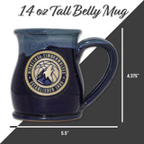 Minnesota Timberwolves 14-oz Two-Tone Tall Belly Mug, Handmade Large Ceramic Coffee Mug With Team Logo, Premium Deneen Pottery Made in USA