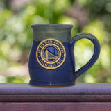 Golden State Warriors 14-oz Two-Tone Tall Belly Mug, Handmade Large Ceramic Coffee Mug With Team Logo, Premium Deneen Pottery Made in USA