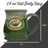 Minnesota Wild 14-oz Two-Tone Tall Belly Mug, Handmade Large Ceramic Coffee Mug With Team Logo, Premium Deneen Pottery Made in USA
