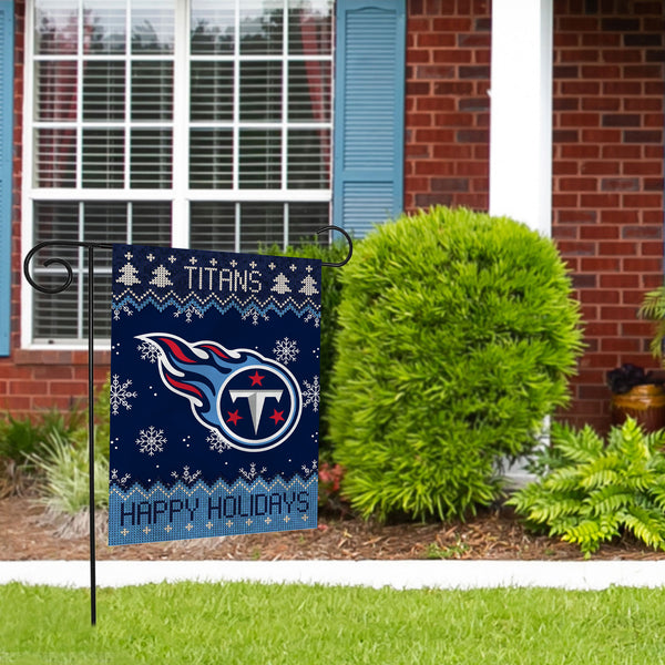 Titans Winter Snowflake Garden Flag