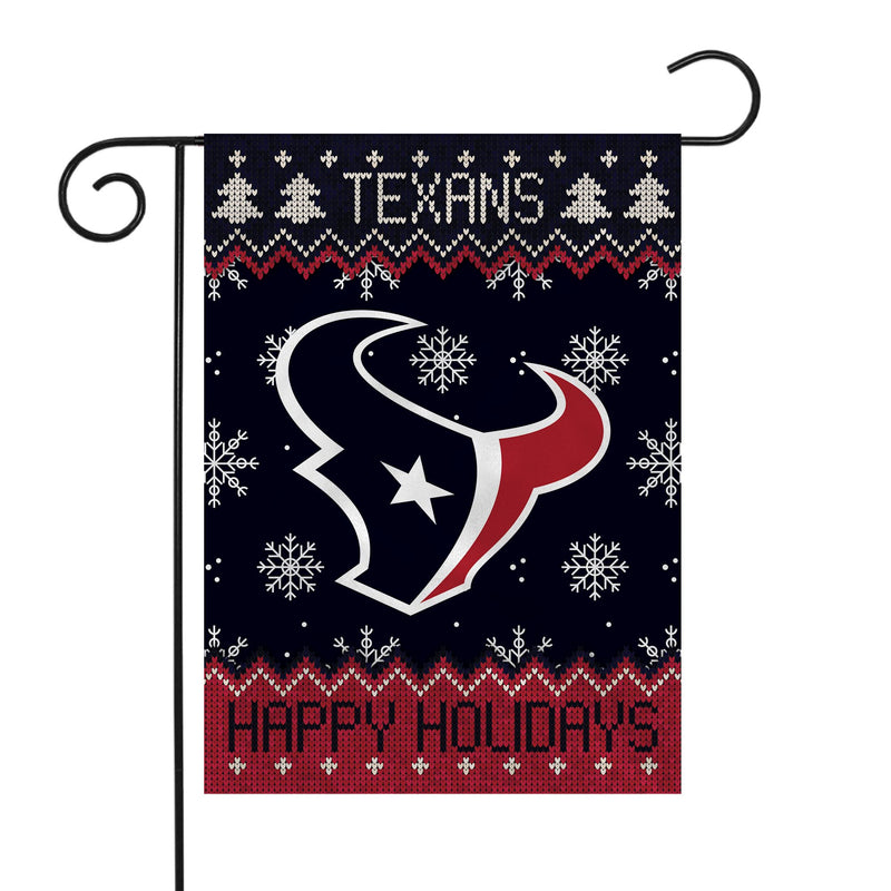 Texans Winter Snowflake Garden Flag