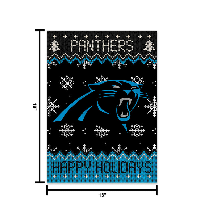 Panthers - Cr Winter Snowflake Garden Flag