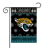Jaguars Winter Snowflake Garden Flag