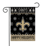 Saints Winter Snowflake Garden Flag