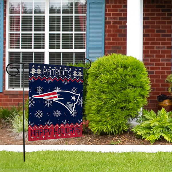 Patriots Winter Snowflake Garden Flag