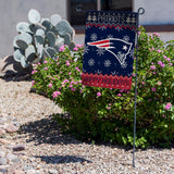 Patriots Winter Snowflake Garden Flag