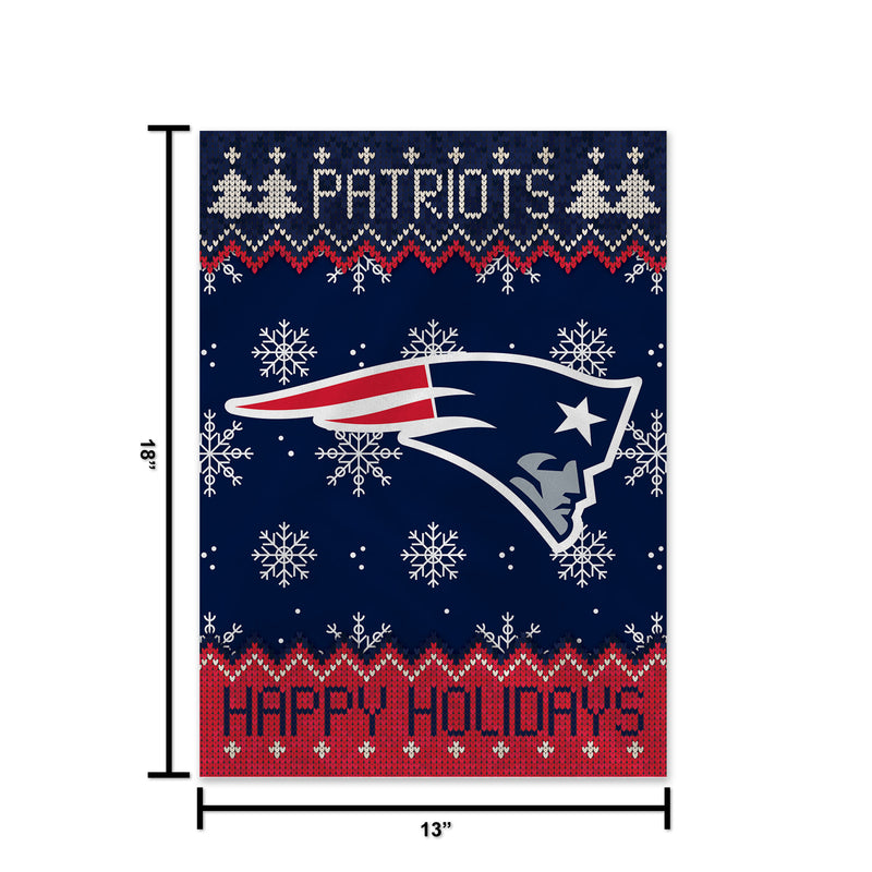 Patriots Winter Snowflake Garden Flag