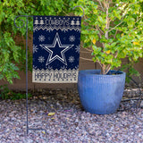 Cowboys Winter Snowflake Garden Flag