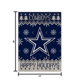 Cowboys Winter Snowflake Garden Flag