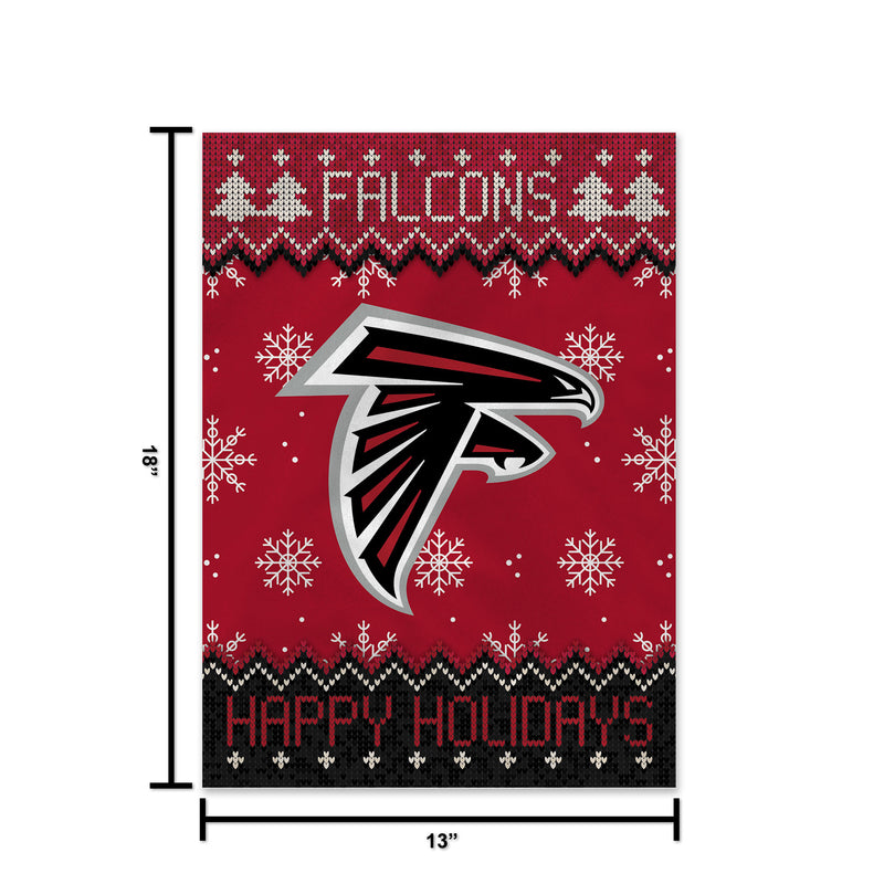 Falcons Winter Snowflake Garden Flag