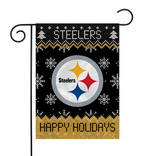 Steelers Winter Snowflake Garden Flag