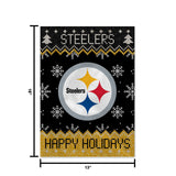 Steelers Winter Snowflake Garden Flag