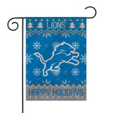 Lions Winter Snowflake Garden Flag