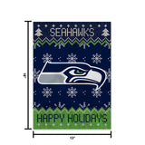 Seahawks Winter Snowflake Garden Flag