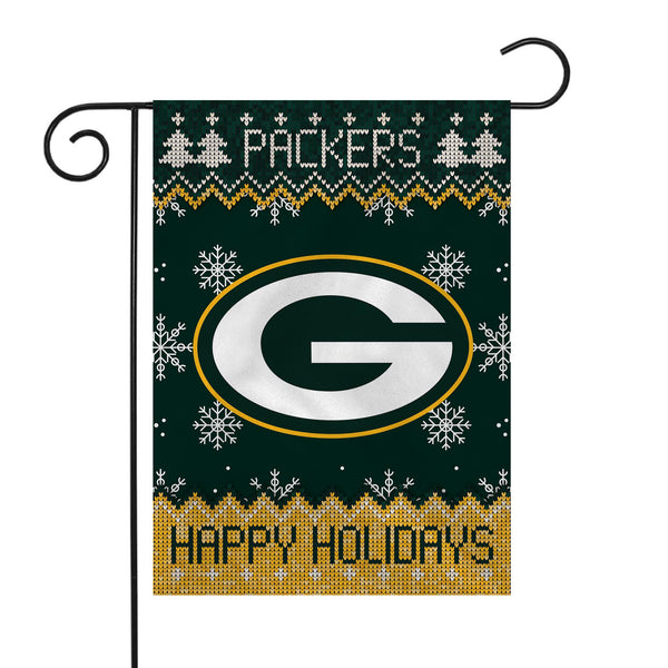 Packers Winter Snowflake Garden Flag