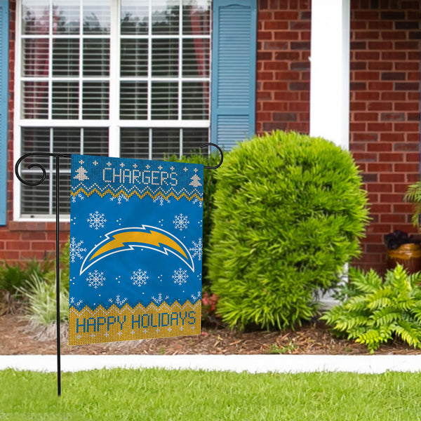 Chargers Winter Snowflake Garden Flag