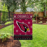 Cardinals - Az Winter Snowflake Garden Flag