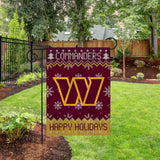 Commanders Winter Snowflake Garden Flag