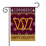 Commanders Winter Snowflake Garden Flag