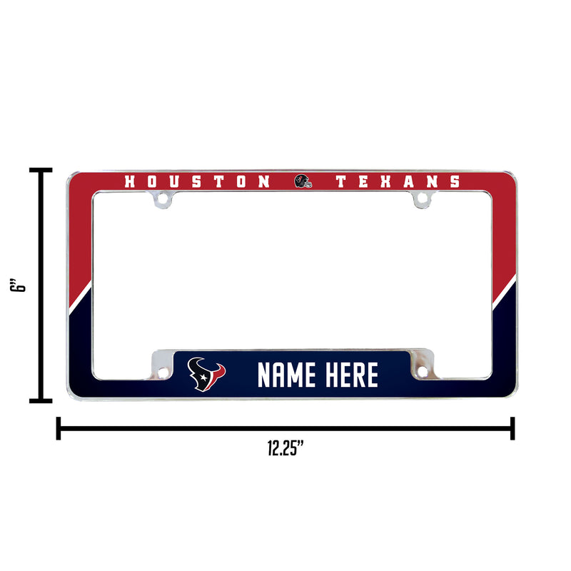 Texans Personalized All Over Chrome Frame