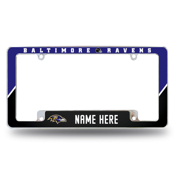 Ravens Personalized All Over Chrome Frame