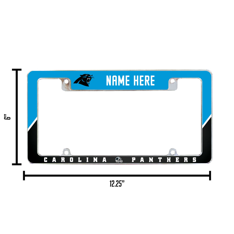 Panthers Personalized All Over Chrome Frame