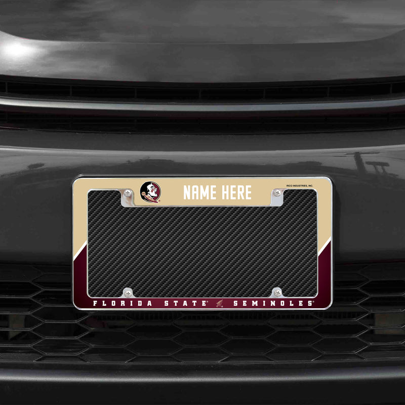 Florida State Personalized All Over Chrome Frame