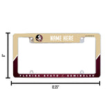 Florida State Personalized All Over Chrome Frame