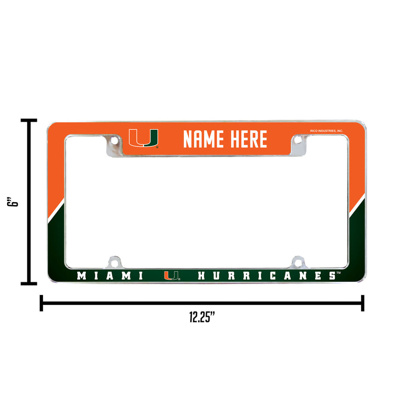 Miami University Personalized All Over Chrome Frame