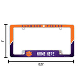 Clemson Personalized All Over Chrome Frame