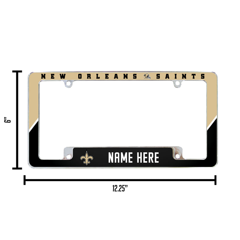 Saints Personalized All Over Chrome Frame