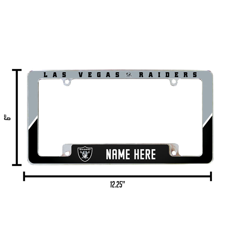 Raiders Personalized All Over Chrome Frame